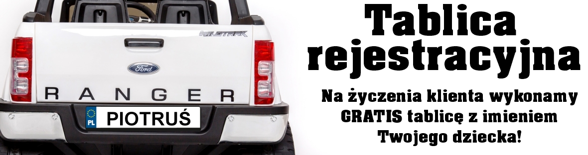 Tablica rejestracyjna na autko dla dziecka